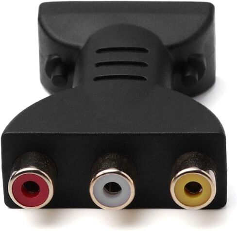 Black HDMI to RCA Adapter, HDMI Male to 3 RCA Female Converter, AV Adaptor Audio Video Adapter Converter for TV HDTV DVD, Home Audio Accessories, Video Converters in Saudi Arabia