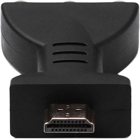 Black HDMI to RCA Adapter, HDMI Male to 3 RCA Female Converter, AV Adaptor Audio Video Adapter Converter for TV HDTV DVD, Home Audio Accessories, Video Converters in Saudi Arabia