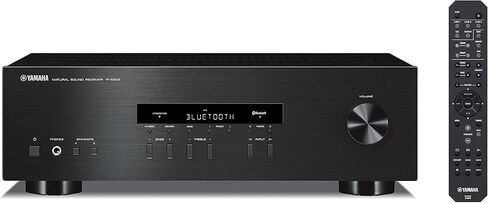 Yamaha Audio 2021 Yamaha R-S202 Stereo Receiver with Built-In Bluetooth Connectivity, Up to 100W Per Channel at 8 Ohms, 4 x RCA-In, 1 x RCA-Out, Front Panel 1/4'' Headphone Output (Black) (Renewed) in Saudi Arabia