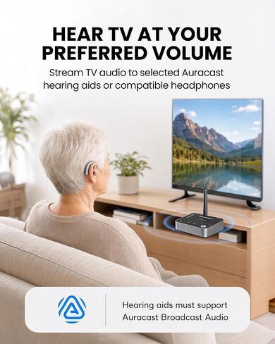Avantree Audikast 4T - Auracast TV Transmitter for Selected Hearing Aids in Saudi Arabia