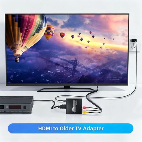 HDMI to RCA and HDMI Adapter Converter, 3RCA CVBS AV Composite Video Audio Adapter/Splitter, Support 1080P, PAL, NTSC, for HD TV, Older TV,Camera, Monitor, etc in Saudi Arabia