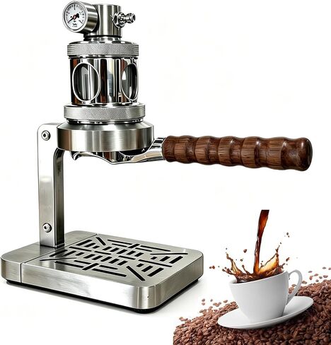 Pneumatic Manual Espresso Machine, Portable Variable Pressure Coffee Maker with Pressure Gauge, 1-16 Bar Manual Coffee Machine in Saudi Arabia