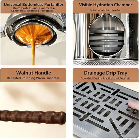 Pneumatic Manual Espresso Machine, Portable Variable Pressure Coffee Maker with Pressure Gauge, 1-16 Bar Manual Coffee Machine in Saudi Arabia