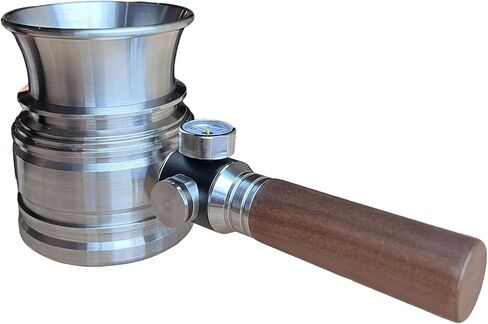 Pneumatic Coffee Machine, Portable Manual Espresso Maker with Pressure Gauge and Wooden Handle for Home, Camping, Travel in Saudi Arabia