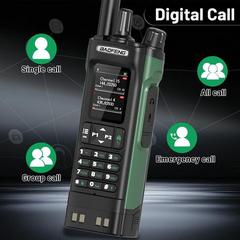 baofeng DM32 راديو DMR هام راديو محمول طويل المدى لاسلكي لاسلكي قابل لإعادة الشحن 2500/3800 مللي أمبير بطارية GPS DM-32UV رقمي للطوارئ NOAA الطقس 5RM راديو تكتيكي للبقاء على قيد الحياة والصيد in Saudi Arabia
