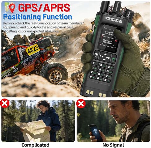 baofeng DM32 راديو DMR هام راديو محمول طويل المدى لاسلكي لاسلكي قابل لإعادة الشحن 2500/3800 مللي أمبير بطارية GPS DM-32UV رقمي للطوارئ NOAA الطقس 5RM راديو تكتيكي للبقاء على قيد الحياة والصيد in Saudi Arabia