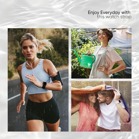 Stretchy Bands and Bling Case Compatible with Apple Watch Bands for Women 40mm 44mm 41mm 45mm 42mm 46mm in Saudi Arabia