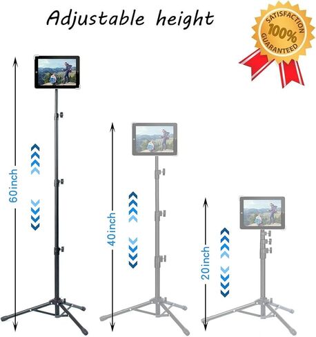 Raking Tablet Floor Tripod Stand with 360° Tablet Holder Mount in Saudi Arabia
