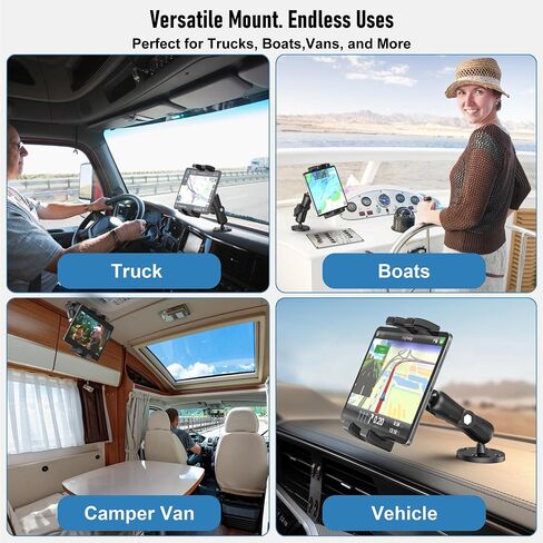 Industrial Tablet Mount for Truck&Vehicle, Heavy Duty Drill Base iPad Mount in Saudi Arabia