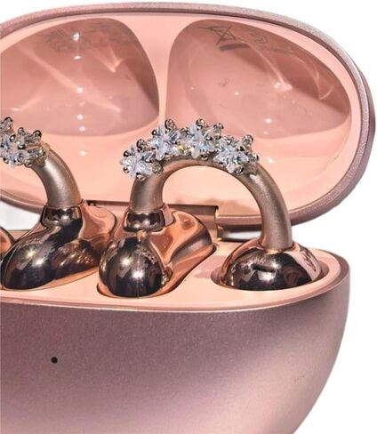 Rhinestones Clip on Earbuds Open Ear Removable Ear Accessories Decoration for Freeclip in Saudi Arabia