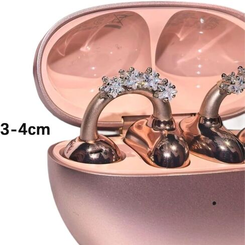 Rhinestones Clip on Earbuds Open Ear Removable Ear Accessories Decoration for Freeclip in Saudi Arabia