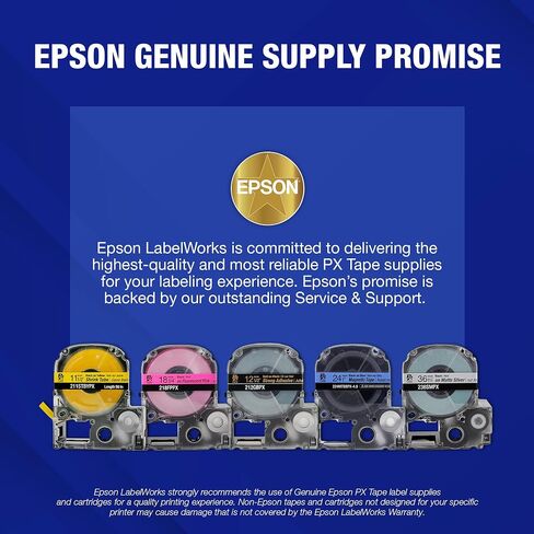 Epson LABELWORKS 224BWPX Label Tape - Black on White - 1" (24mm), 30ft in Saudi Arabia