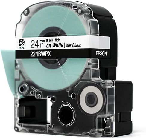 Epson LABELWORKS 224BWPX Label Tape - Black on White - 1" (24mm), 30ft in Saudi Arabia