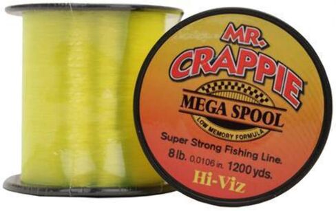Lew's Mr. Crappie Mega Spool Monofilament Fishing Line, Low Memory and Stretch in Saudi Arabia