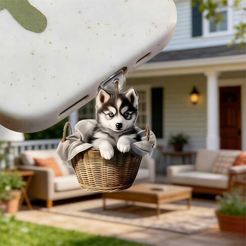 Fluffy Husky Puppy Dust Plug Acrylic Charms for electronic products,Type-C Charging Port Dust Plugs Pendant Compatible with E-Reader Phone Tablet, Gift for Christmas, Birthday, Anniversary Day in Saudi Arabia