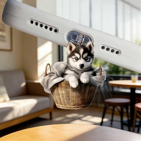 Fluffy Husky Puppy Dust Plug Acrylic Charms for electronic products,Type-C Charging Port Dust Plugs Pendant Compatible with E-Reader Phone Tablet, Gift for Christmas, Birthday, Anniversary Day in Saudi Arabia