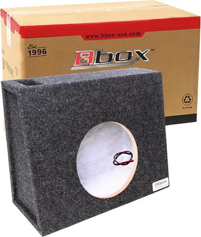 Atrend 8" Single Universal Truck Style Vented Subwoofer Enclosure - Mitered & Dado End Panels - Premium Carpeted Finish, Silver Spring-Loaded Terminal & 5/8" MDF Construction- Upgrade Your Audio Setup in Saudi Arabia