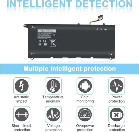 استبدال بطارية الكمبيوتر المحمول Ymawetia 60Wh PW23Y لسلسلة Dell XPS 13 9360 المتوافقة مع P54G002 0RNP72 0TP1GT 0PW23Y 13-9360-D1605G D1605T D1609 D1609G D1705G TP1GT RNP72 in Saudi Arabia