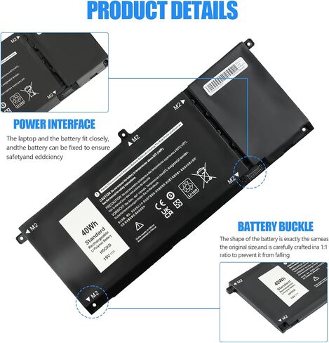 H5CKD Laptop Battery Replacement for Dell Vostro 5409 5501 5502 5508 in Saudi Arabia