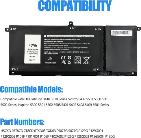 H5CKD Laptop Battery Replacement for Dell Vostro 5409 5501 5502 5508 in Saudi Arabia
