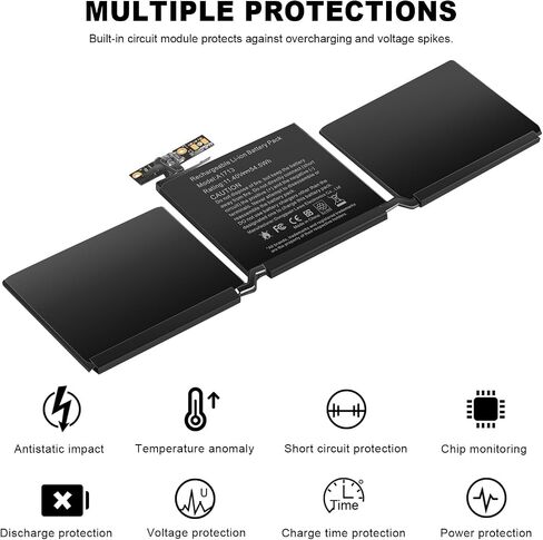 Futurebatt A1713 A1708 Battery for MacBook Pro 13 inch A1708（Late 2016，Mid 2017），MacBook Pro 13 1 MacBook Pro 14 1 EMC 2978 3164 MPXQ2LL MLL42LL MLUQ2LL MPXR2LL in Saudi Arabia