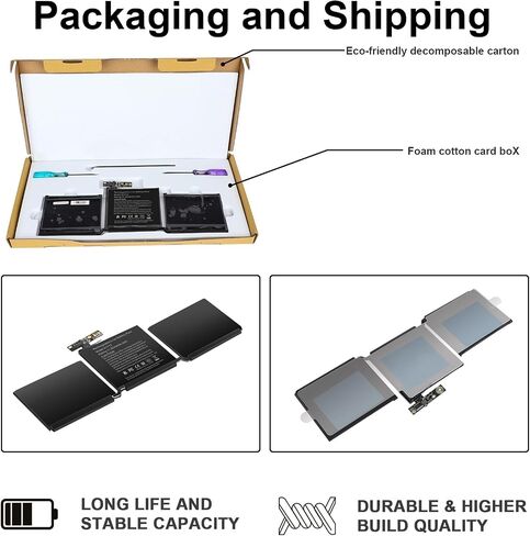 Futurebatt A1713 A1708 Battery for MacBook Pro 13 inch A1708（Late 2016，Mid 2017），MacBook Pro 13 1 MacBook Pro 14 1 EMC 2978 3164 MPXQ2LL MLL42LL MLUQ2LL MPXR2LL in Saudi Arabia