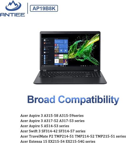 بطارية كمبيوتر محمول AP19B8K AP19B5K لشركة أيسر أسباير 3 A315-56 A315-57 A315-57G in Saudi Arabia