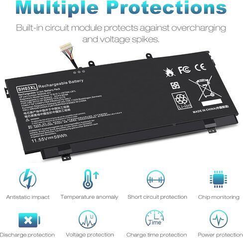 SH03XL Laptop Battery for HP Spectre X360 13-W023DX 13-AC001NA 13-AC013DX 13-AC033DX 13-AC037TU 13-AC052NA 13-W013DX 13-W031NG 13-W002NG 13-W003NG Series HSTNN-LB7L TPN-Q178 859026-421 901308-421 in Saudi Arabia