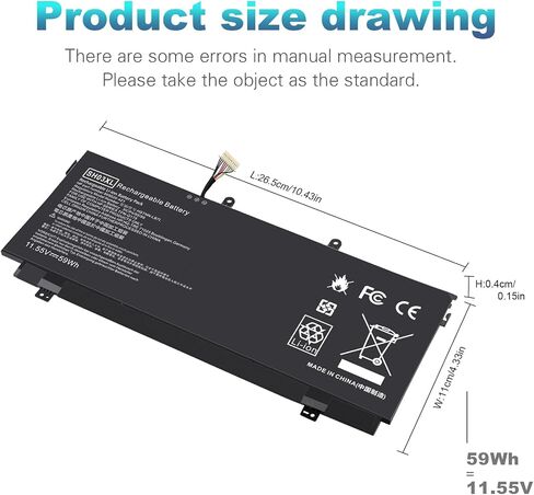 SH03XL Laptop Battery for HP Spectre X360 13-W023DX 13-AC001NA 13-AC013DX 13-AC033DX 13-AC037TU 13-AC052NA 13-W013DX 13-W031NG 13-W002NG 13-W003NG Series HSTNN-LB7L TPN-Q178 859026-421 901308-421 in Saudi Arabia