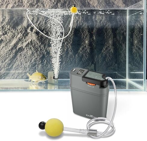 KANAMA IP68 Waterproof Fishing Aerator & Oxygen Pump for Live Bait, Portable Submersible Aerator with Air Stone, Fresh Catch Preservation, 2.5L/min, 38H Runtime for Minnow Bucket, Kayak & Ice Fishing in Saudi Arabia