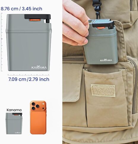 KANAMA IP68 Waterproof Fishing Aerator & Oxygen Pump for Live Bait, Portable Submersible Aerator with Air Stone, Fresh Catch Preservation, 2.5L/min, 38H Runtime for Minnow Bucket, Kayak & Ice Fishing in Saudi Arabia