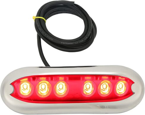 Boat Underwater Light, 12V 24V 6 LED Marine Submersible Lamp IP68 Hull Light for Ships Yachts Motorboats (RGB) in Saudi Arabia