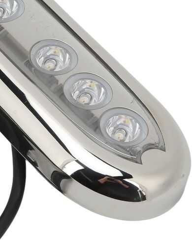 Boat Underwater Light, 12V 24V 6 LED Marine Submersible Lamp IP68 Hull Light for Ships Yachts Motorboats (RGB) in Saudi Arabia