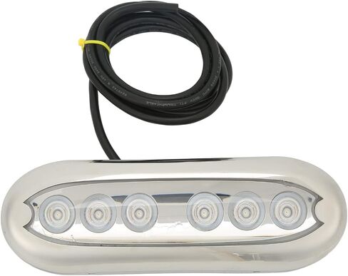 Boat Underwater Light, 12V 24V 6 LED Marine Submersible Lamp IP68 Hull Light for Ships Yachts Motorboats (RGB) in Saudi Arabia