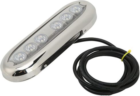 Boat Underwater Light, 12V 24V 6 LED Marine Submersible Lamp IP68 Hull Light for Ships Yachts Motorboats (RGB) in Saudi Arabia