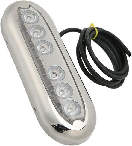 Boat Underwater Light, 12V 24V 6 LED Marine Submersible Lamp IP68 Hull Light for Ships Yachts Motorboats (RGB) in Saudi Arabia