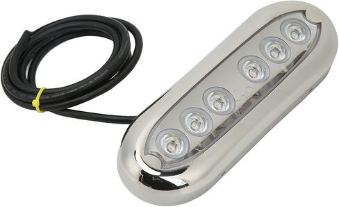 Boat Underwater Light, 12V 24V 6 LED Marine Submersible Lamp IP68 Hull Light for Ships Yachts Motorboats (RGB) in Saudi Arabia