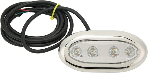 ضوء LED بحري تحت الماء تيار مستمر 12 فولت - 24 فولت، IP68 ضوء القارب، 4 - LED فائق - ضوء غاطس ساطع لليخوت والديكور المائي والصيد الليلي (RGBW) in Saudi Arabia