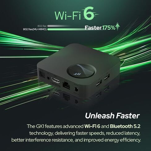 RockTek GX1 Google Certified Android TV Box with Realtek RTD1325, 4GB LPDDR4 RAM, 32GB Storage, WiFi 6 & Bluetooth 5.2, Dolby Atmos, 4K HDR Streaming Media Player in Saudi Arabia