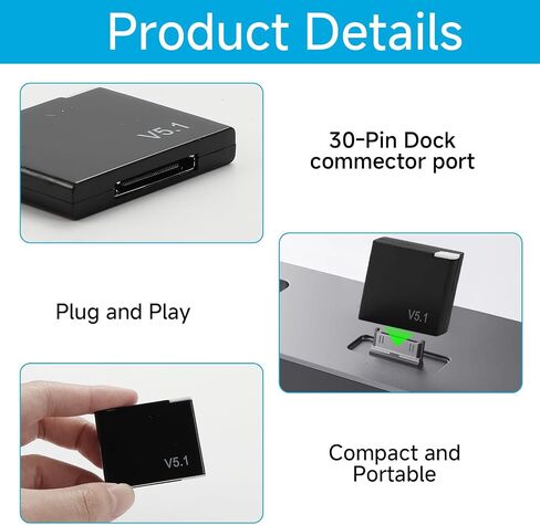 Bluetooth 5.1 30 Pin Bluetooth Adapter Receiver for Bose iPod Sounddock in Saudi Arabia