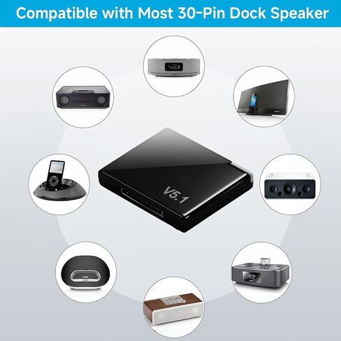 Bluetooth 5.1 30 Pin Bluetooth Adapter Receiver for Bose iPod Sounddock in Saudi Arabia