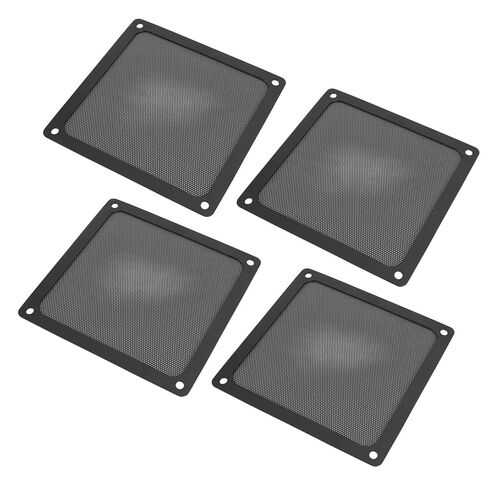 Generic PC Fan Dust Filter Magnetic Frame Fine Mesh PVC Computer Fan Filter Grills for PC Case Chicken Coop Vent 5.51x5.51in 4pcs with Ultra Fine Holes 2 Mounting Options Magn (Black) in Saudi Arabia