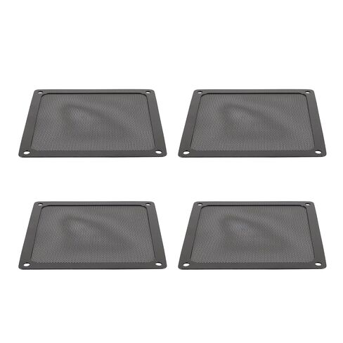 Generic PC Fan Dust Filter Magnetic Frame Fine Mesh PVC Computer Fan Filter Grills for PC Case Chicken Coop Vent 5.51x5.51in 4pcs with Ultra Fine Holes 2 Mounting Options Magn (Black) in Saudi Arabia