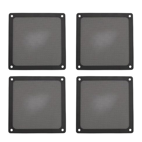 Generic PC Fan Dust Filter Magnetic Frame Fine Mesh PVC Computer Fan Filter Grills for PC Case Chicken Coop Vent 5.51x5.51in 4pcs with Ultra Fine Holes 2 Mounting Options Magn (Black) in Saudi Arabia