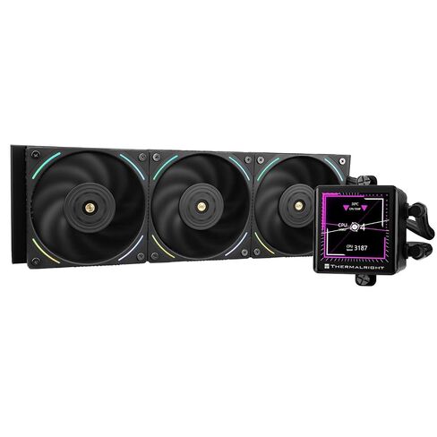 Thermalright Frozen Vision 360 ARGB Black V2-Liquid CPU Water Cooler، مع مراوح PWM، شاشة IPS LCD ذات صورة مربعة 2.88 بوصة لـ 480x480 بكسل، مبرد مياه وحدة المعالجة المركزية للكمبيوتر لـ AM4/AM5، Intel 1851/1700/115X in Saudi Arabia