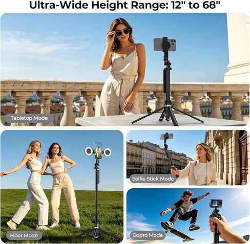 Content Creator Essentials Vlogging Kit, Magnetic Tripod & 2 Lights 2 Mics in Saudi Arabia