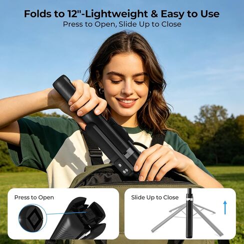 Content Creator Essentials Vlogging Kit, Magnetic Tripod & 2 Lights 2 Mics in Saudi Arabia