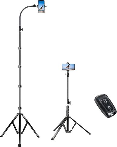 elitehood 81" Tall Tripod Stand for iPhone with 17in Adjustable Gooseneck in Saudi Arabia