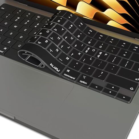 Kuzy Korean MacBook Pro Keyboard Cover 14"/16" 2026-2022 M5-M1, MacBook Air Keyboard Cover 13.6"/15" Silicone Skin Ultra Thin - US Version, Korean Language in Saudi Arabia