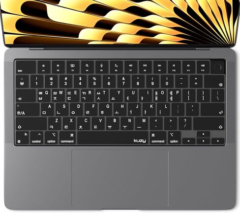 Kuzy Korean MacBook Pro Keyboard Cover 14"/16" 2026-2022 M5-M1, MacBook Air Keyboard Cover 13.6"/15" Silicone Skin Ultra Thin - US Version, Korean Language in Saudi Arabia
